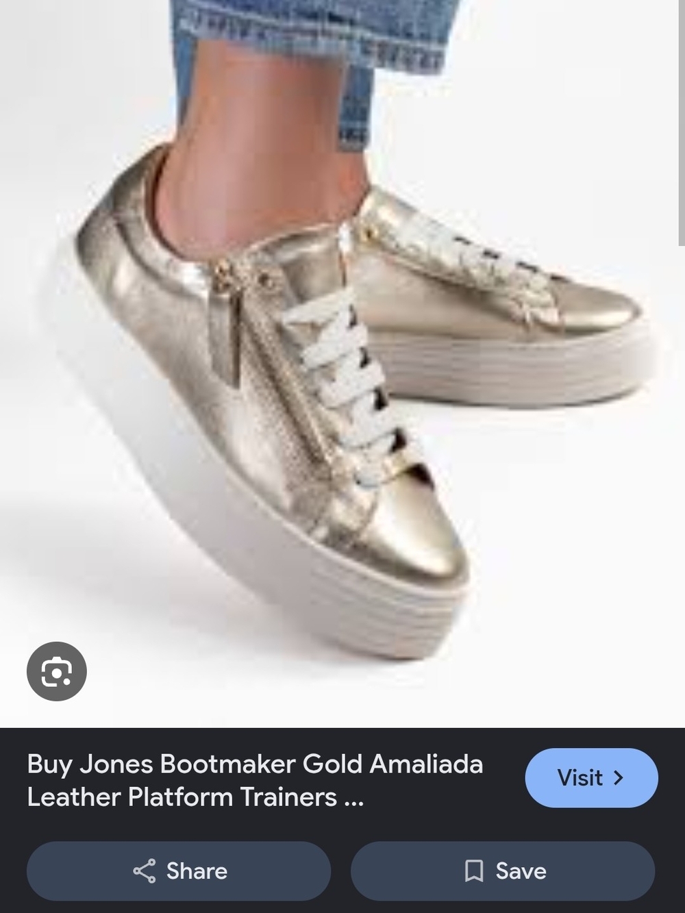 Women's Platform Sneakers in Black and Metallic Gold Size 9.5